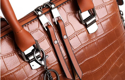 Palmer - 4-Piece Crocodile Pattern Handbag