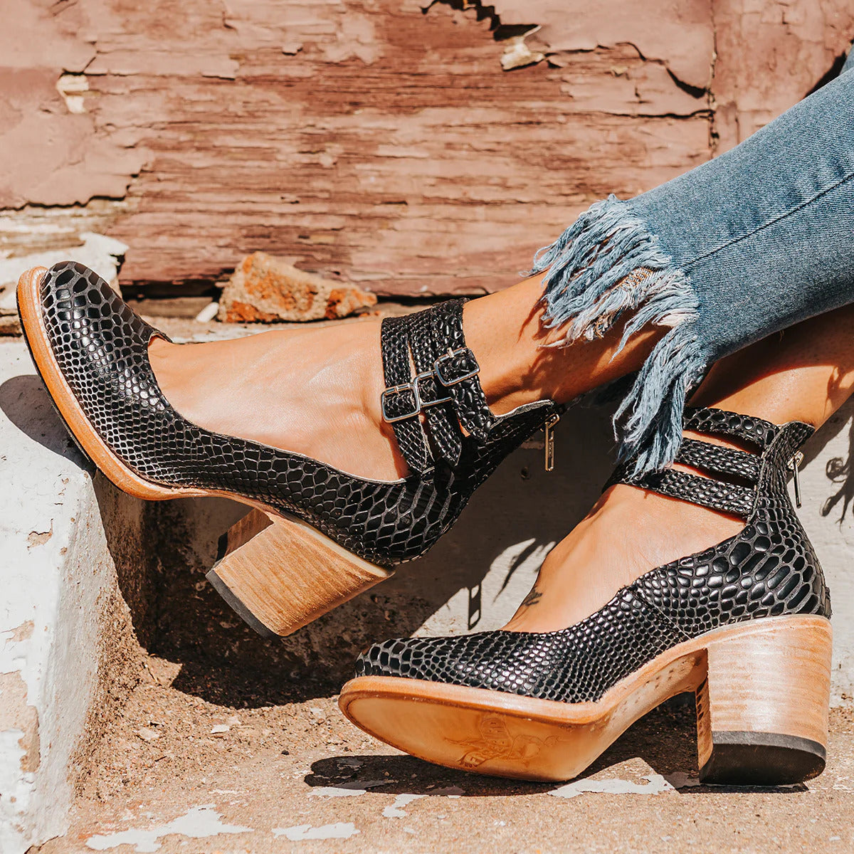 Ever - Women’s Round Toe Chunky Heels