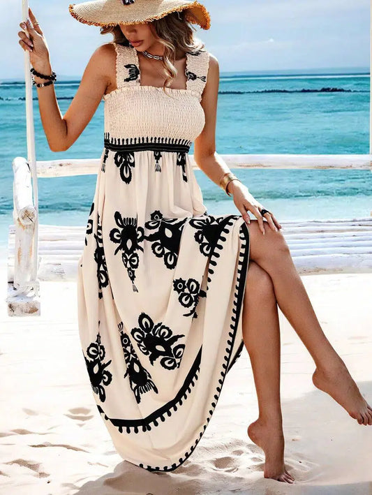 Jessamy - Trendy Square Neck Sleeveless Dress
