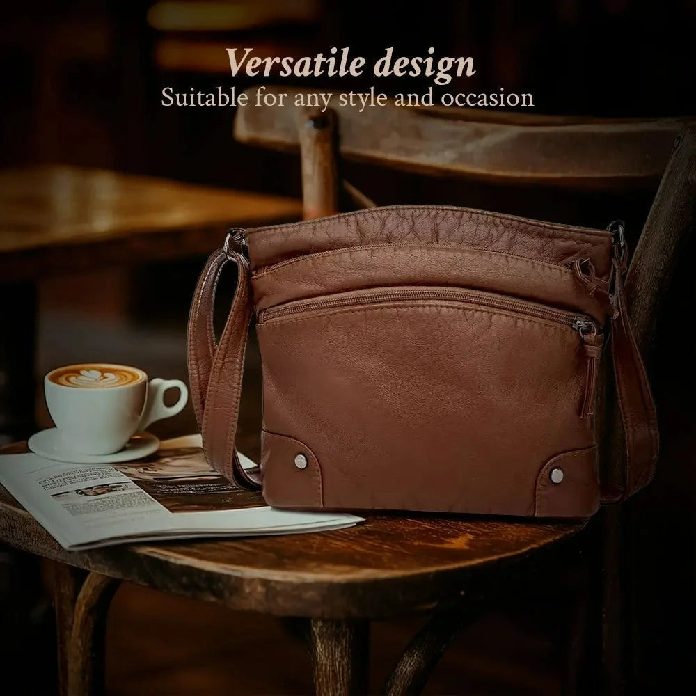 Isla - Functional Large Capacity Leather Shoulder Bag