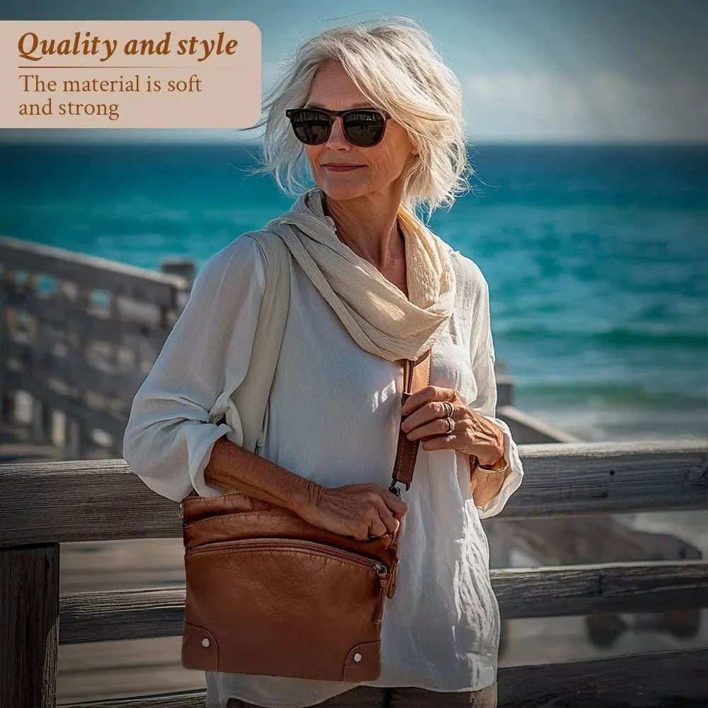 Isla - Functional Large Capacity Leather Shoulder Bag