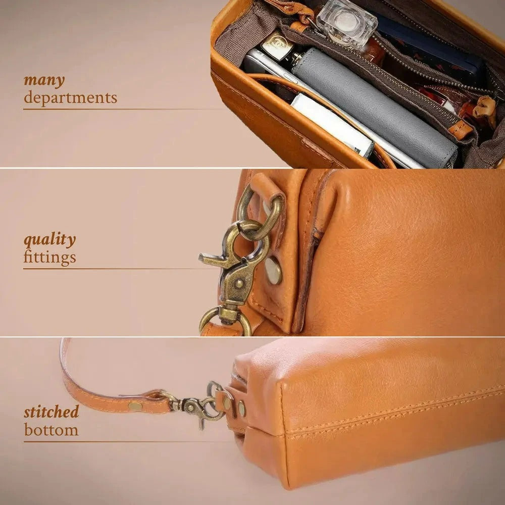 Sarah - Classic Leather Crossbody Bag for Women