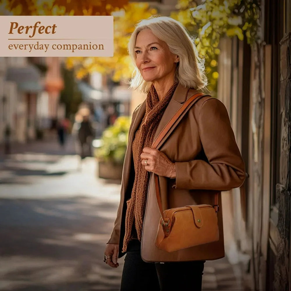 Sarah - Classic Leather Crossbody Bag for Women