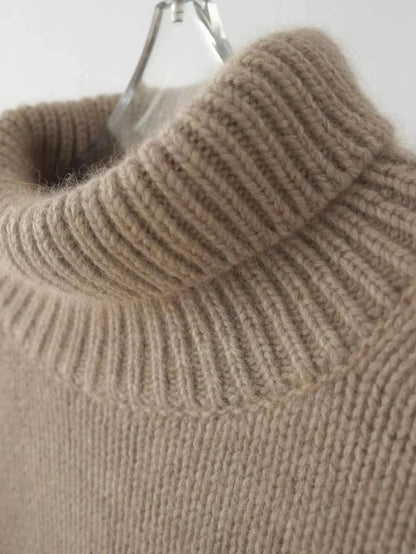 Kayla - High Collar Loose Knitted Sweater
