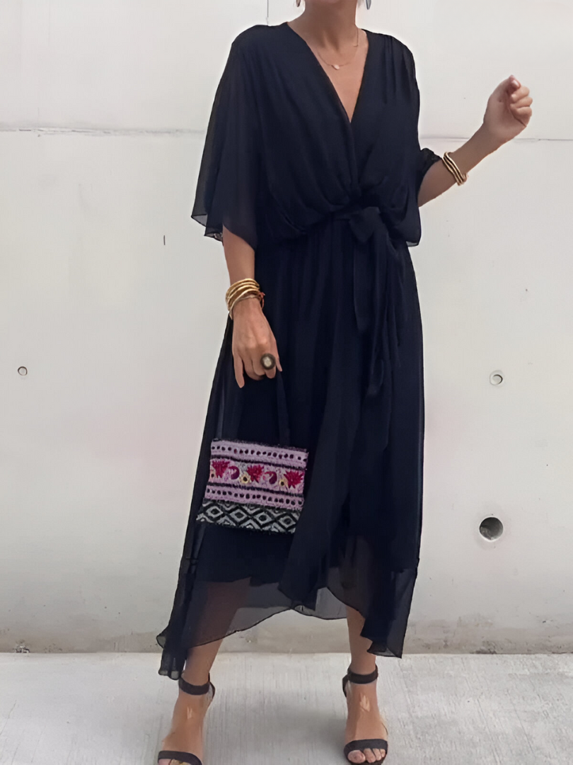 Alicea - Elegant Irregular Summer Maxi Dress