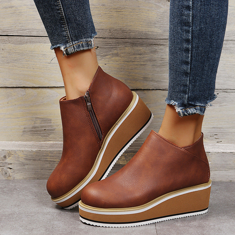 Xanthe - Trendy Women’s Wedges Ankle Boots