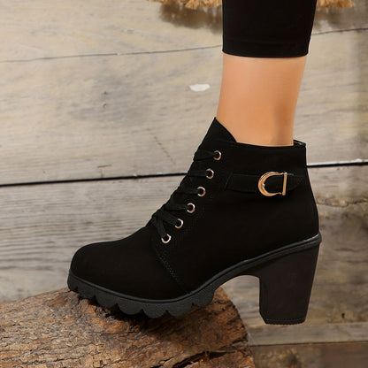Yael - Luxe Lace-Up Pumps Boots