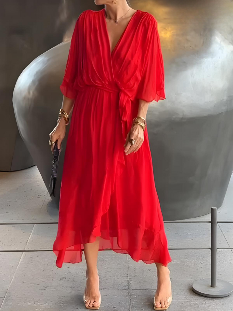 Alicea - Elegant Irregular Summer Maxi Dress