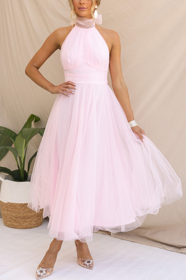 Jael - Elegant Mesh A-Line Evening Dress