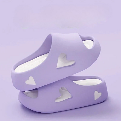 Sofia - Lightweight Heart Design Flip Flops