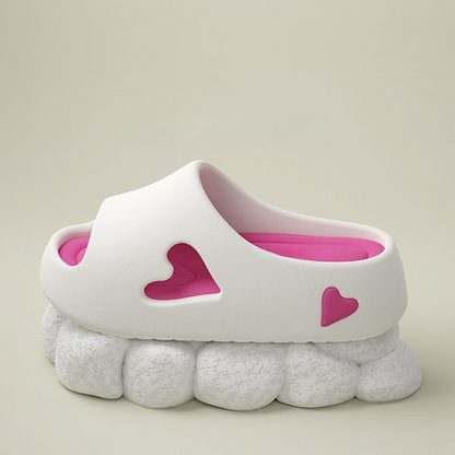 Sofia - Lightweight Heart Design Flip Flops