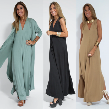 Kendall - Solid Color Summer Maxi Dress