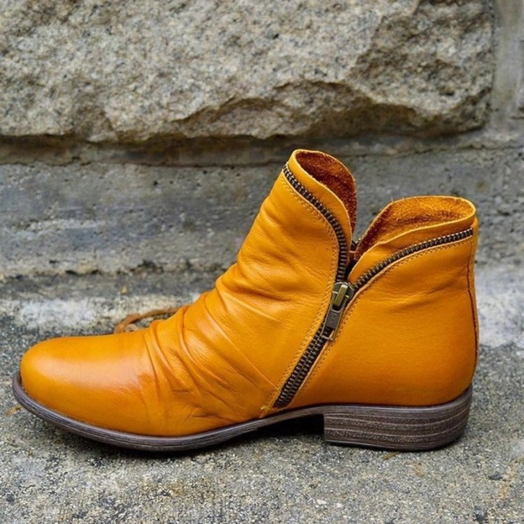 Nahla - British Style Platform Ankle Boots