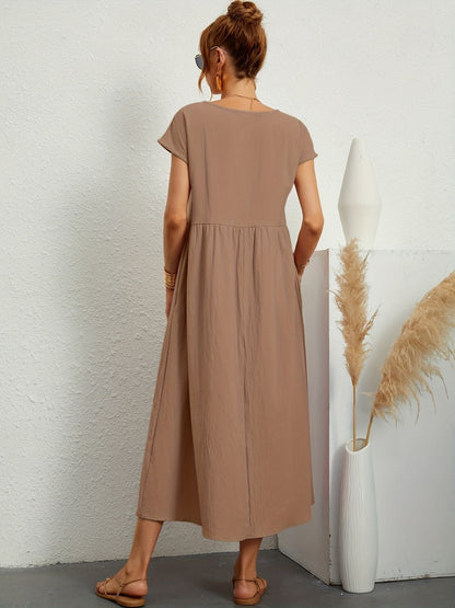 Kimber - Casual O-Neck Midi Dress