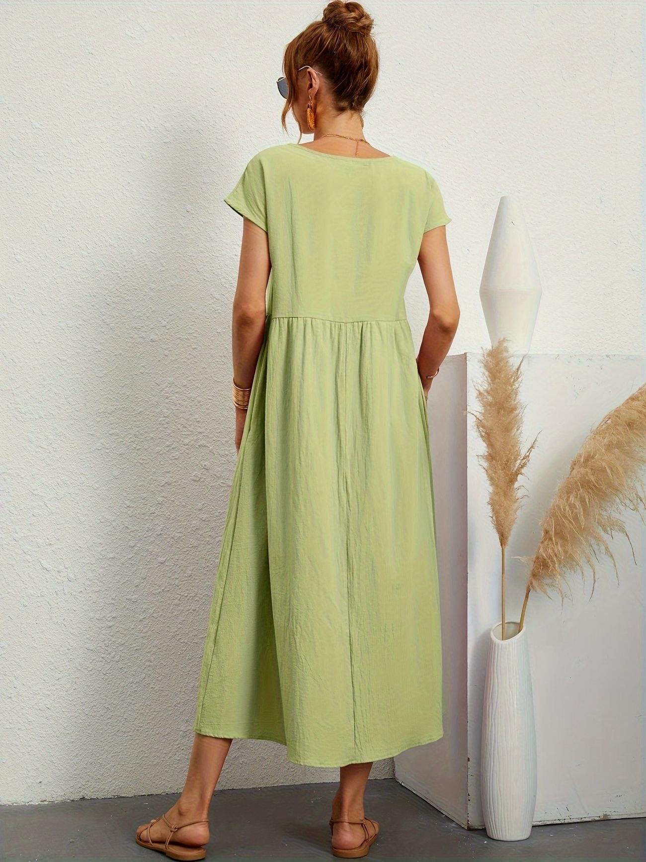 Kimber - Casual O-Neck Midi Dress