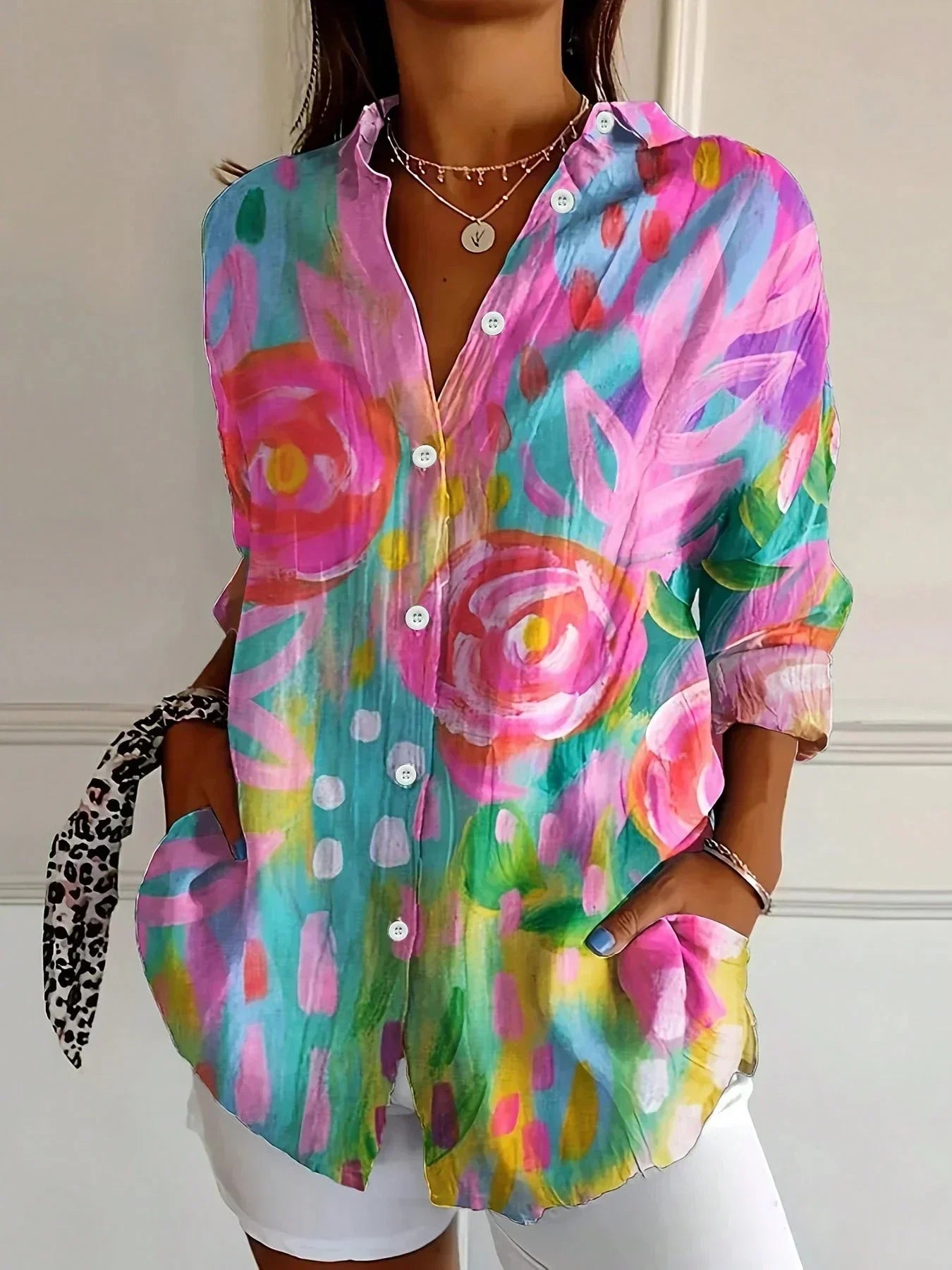 Ashtrid | Colorful Pattern Blouse