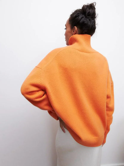 Eden - Elegant Oversized Turtleneck Knit Sweater