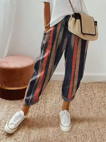 Clover - Comfortable Lace-Up Drawstring Elastic Waist Pants