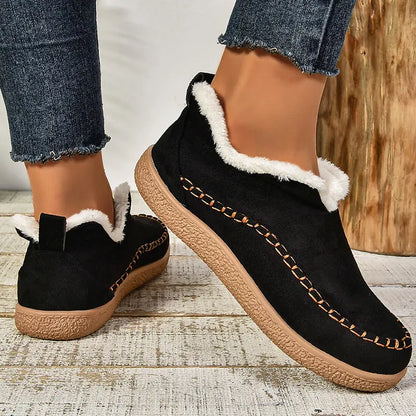 Vail - Warm Velvet Flat Winter Boots
