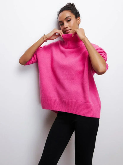 Eden - Elegant Oversized Turtleneck Knit Sweater
