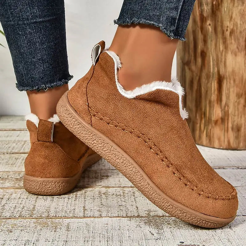 Vail - Warm Velvet Flat Winter Boots