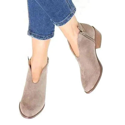 Quest - Stylish Zipper Casual Ankle Boots