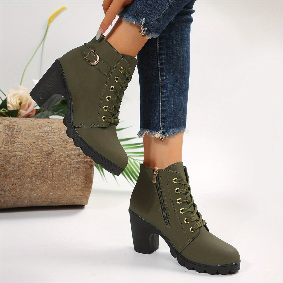 Yael - Luxe Lace-Up Pumps Boots
