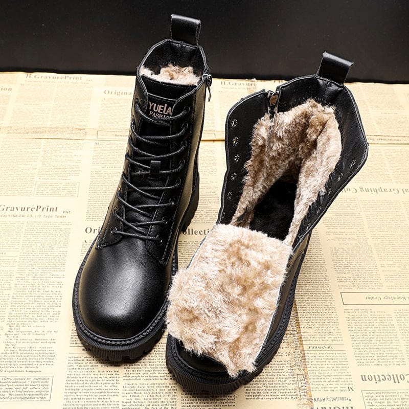 Kylie - Sleek Leather Boots for Winter