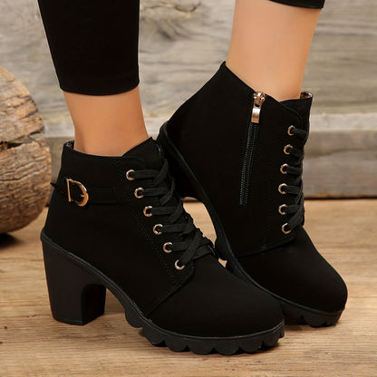 Yael - Luxe Lace-Up Pumps Boots