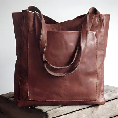 Opal - Stylish Multi-Pocket PU Leather Tote Bag