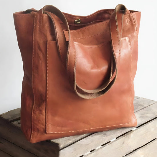 Opal - Stylish Multi-Pocket PU Leather Tote Bag
