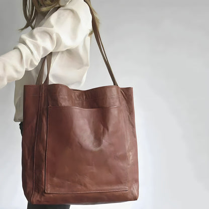 Opal - Stylish Multi-Pocket PU Leather Tote Bag