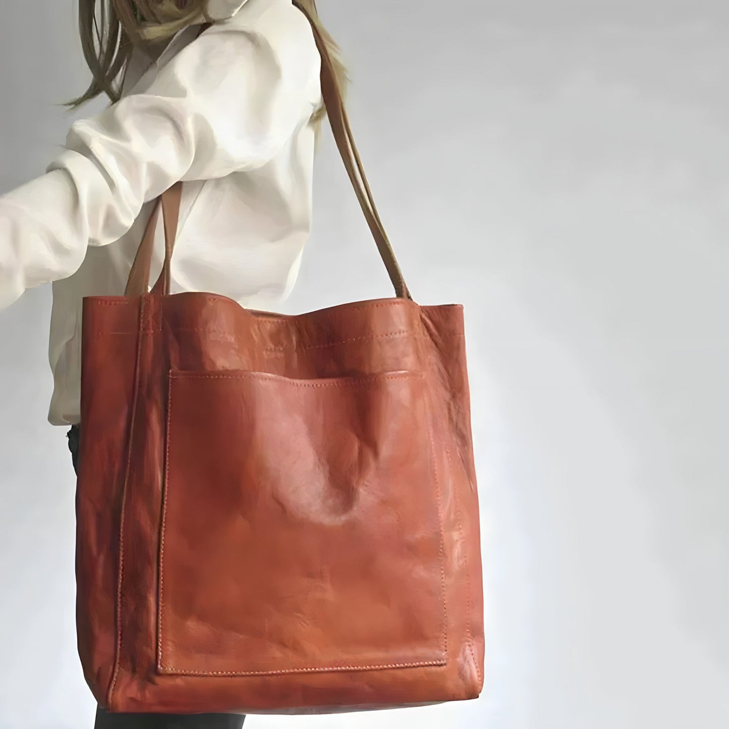 Opal - Stylish Multi-Pocket PU Leather Tote Bag